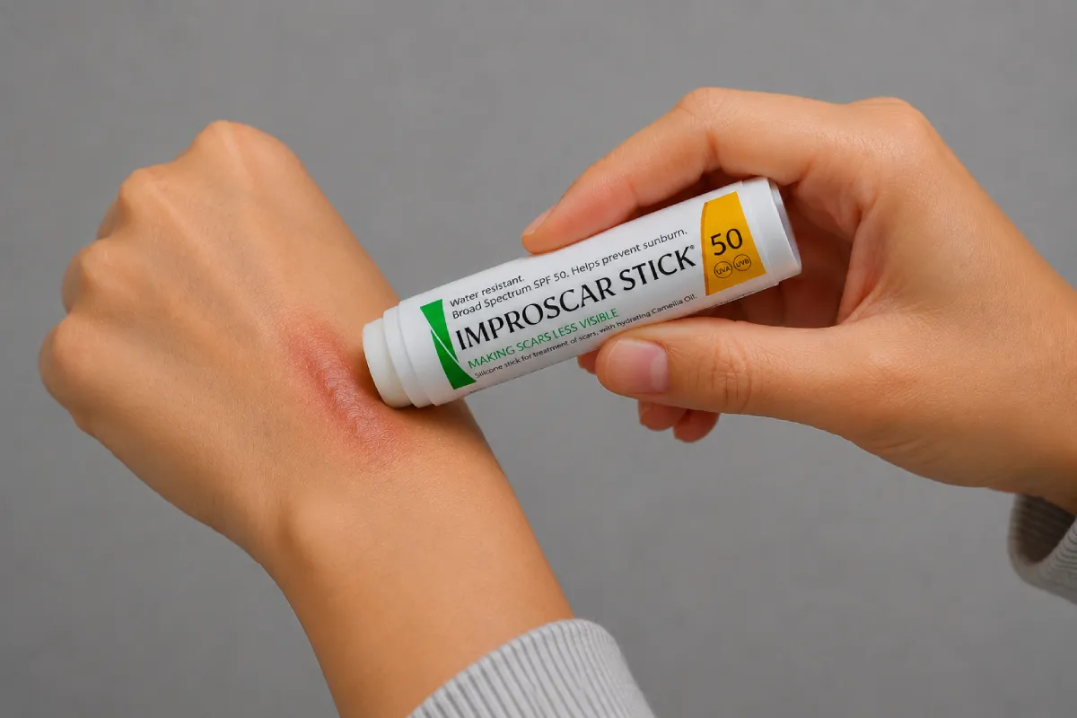 Îngrijirea cicatricii după arsură cu silicon medical Improscar